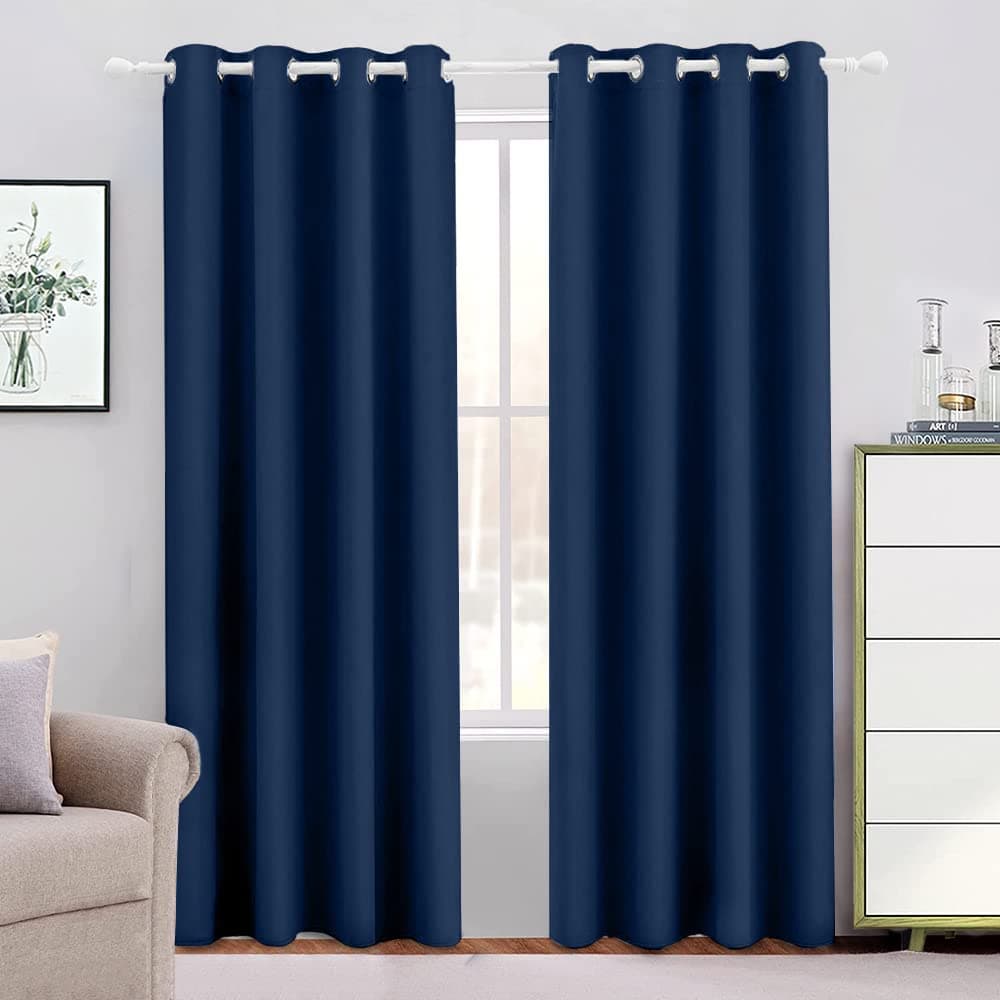 NANWEI Cortinas Blackout con Aislamiento Térmico para Recámara Ventana