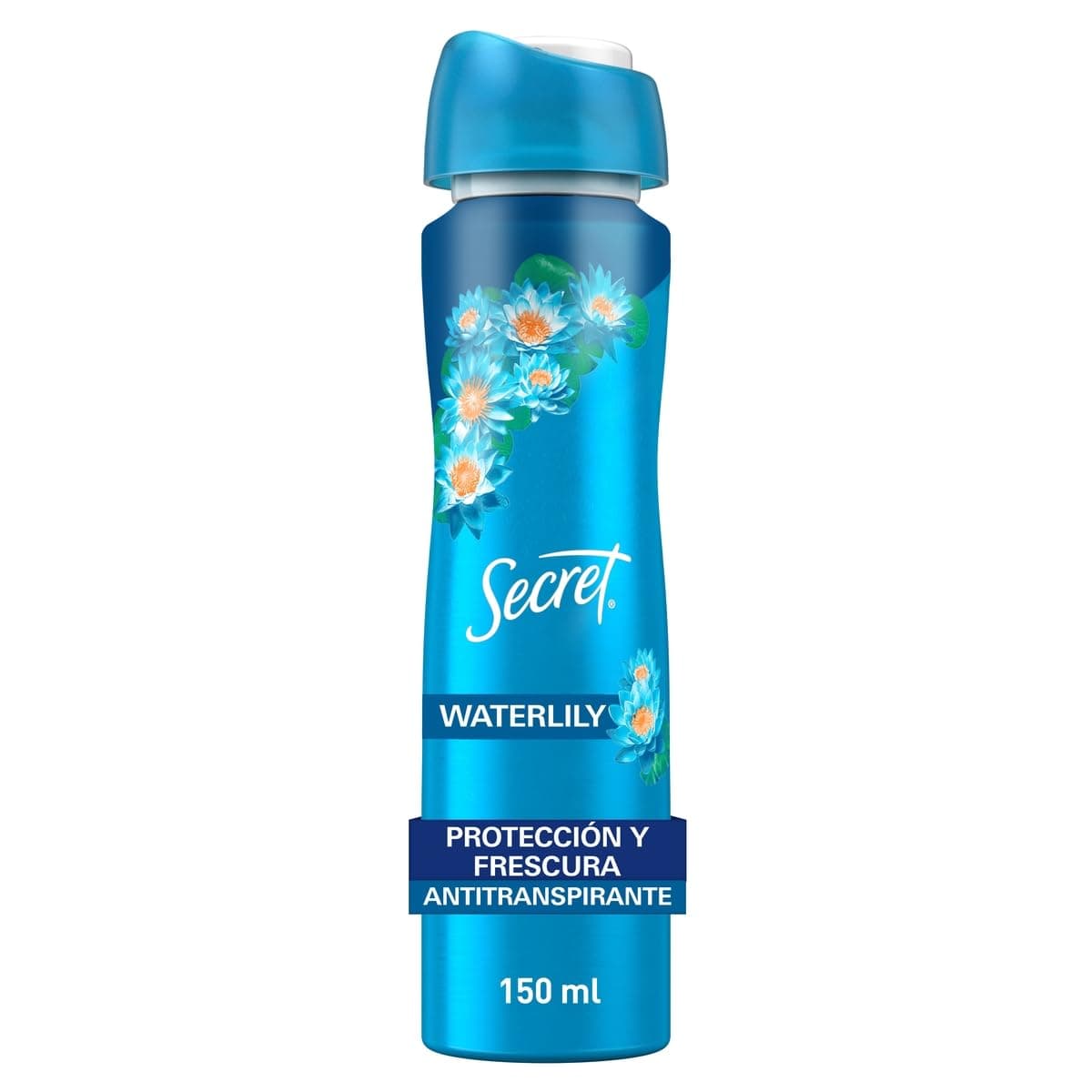 Secret, Antitranspirante Mujer, Spray Seco, Aroma a Waterlily, 150 ml