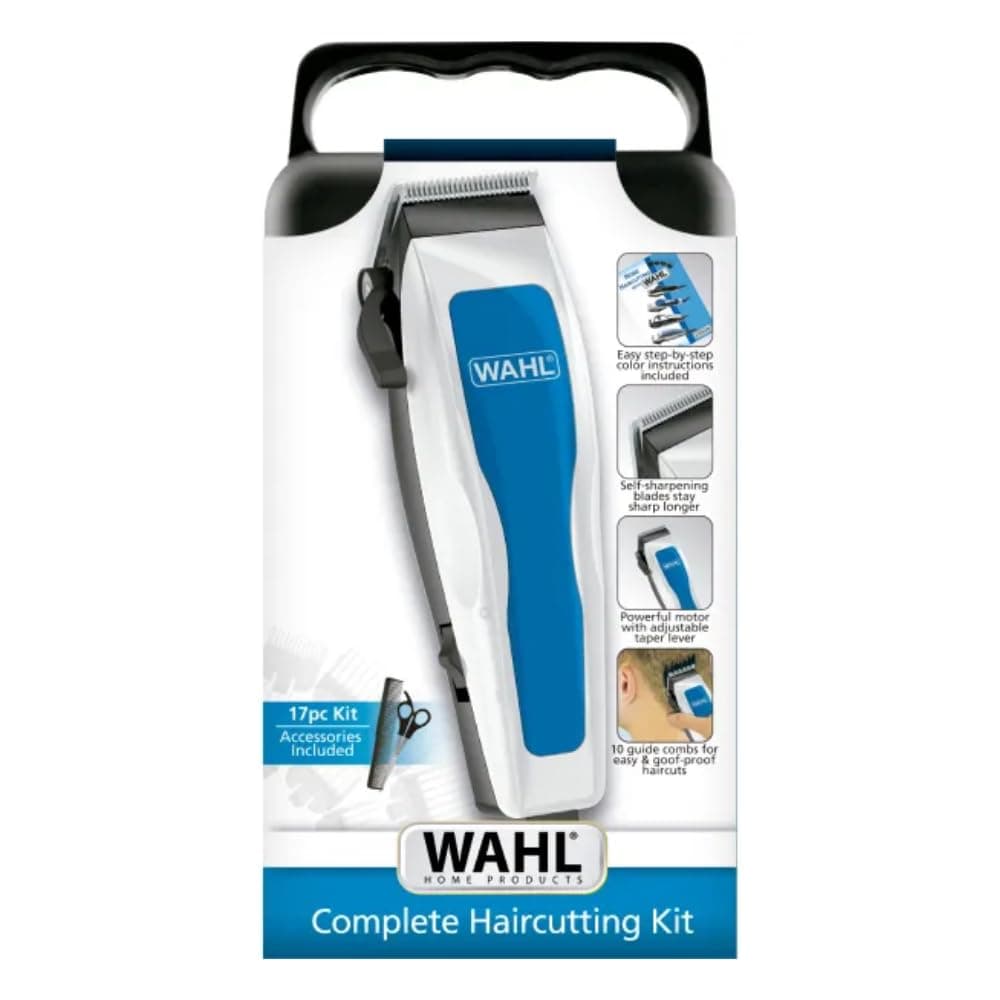 Wahl Kit Máquina Rasuradora para Cabello y barba 17 Pz Color Azul 79420-200