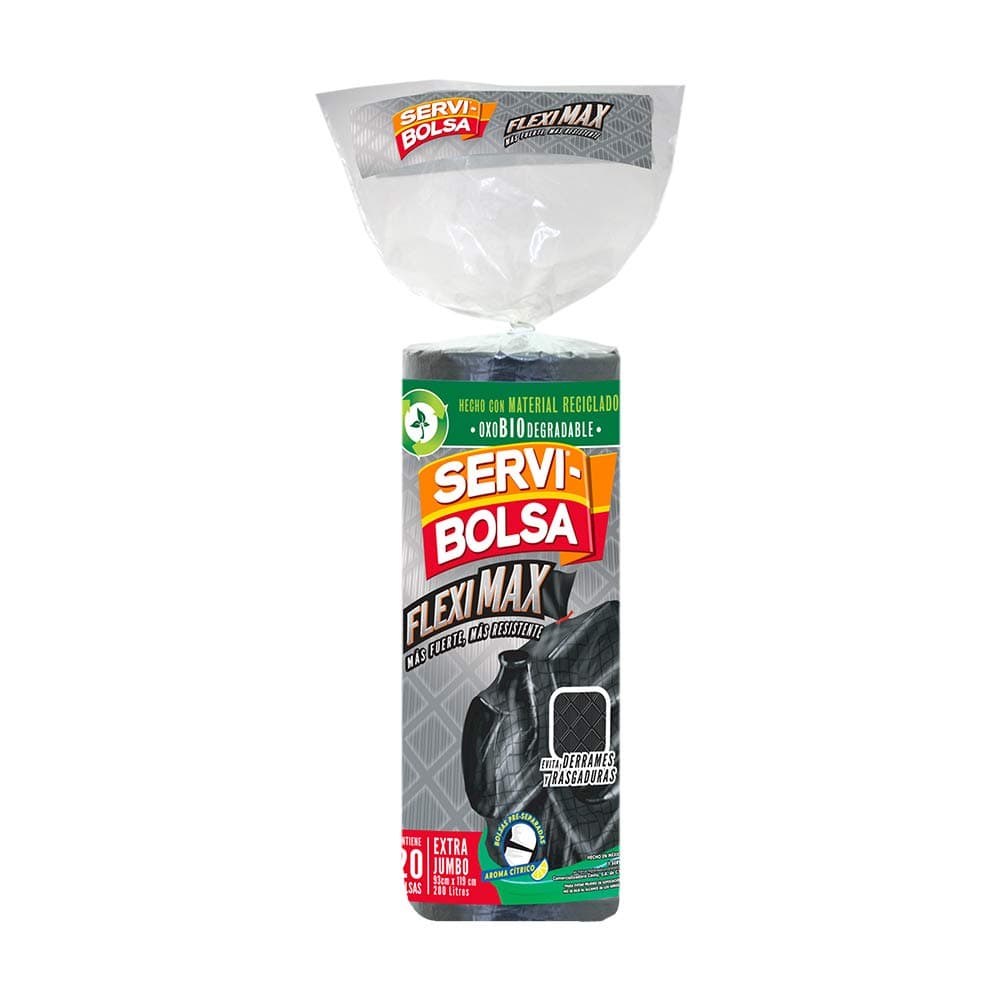 Servi-Bolsa Fleximax Bolsas Para Basura Extra Jumbo En Rollo