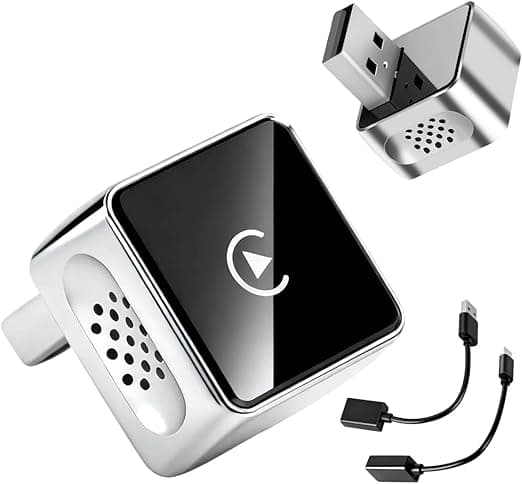 EEGVUY Adaptador Carplay Inalambrico, Android Auto/Carplay Inalambrico Adaptador, 2 en 1 Mini Adaptador inalámbrico CarPlay y Android Auto con Puerto USB/USB-C
