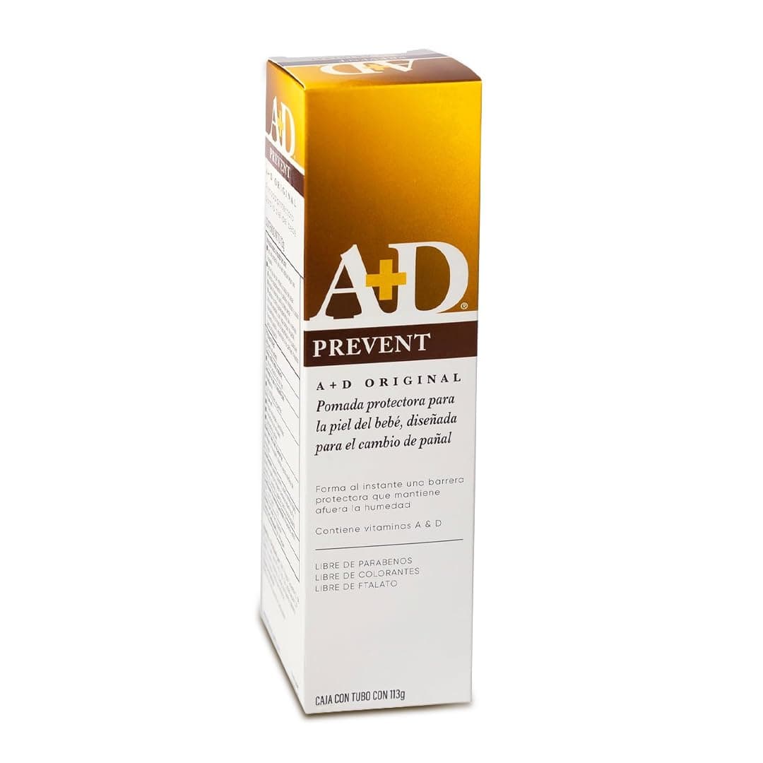 A+D Prevent Pomada para Rozaduras de Pañal en Bebés 113 g