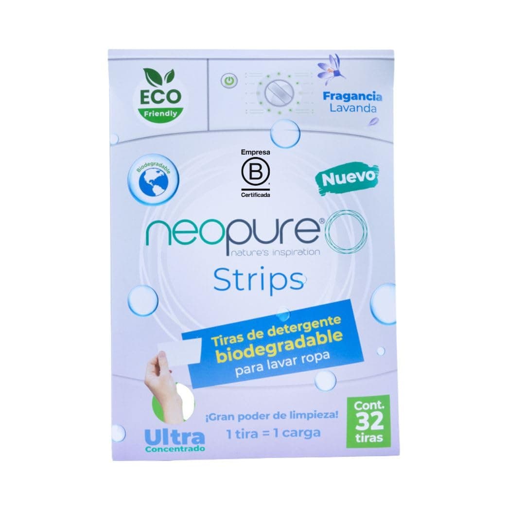 Detergente Eco Strips Hipoalergénico Biodegradable en Tiras Láminas Hojas Ecológicas de Aroma