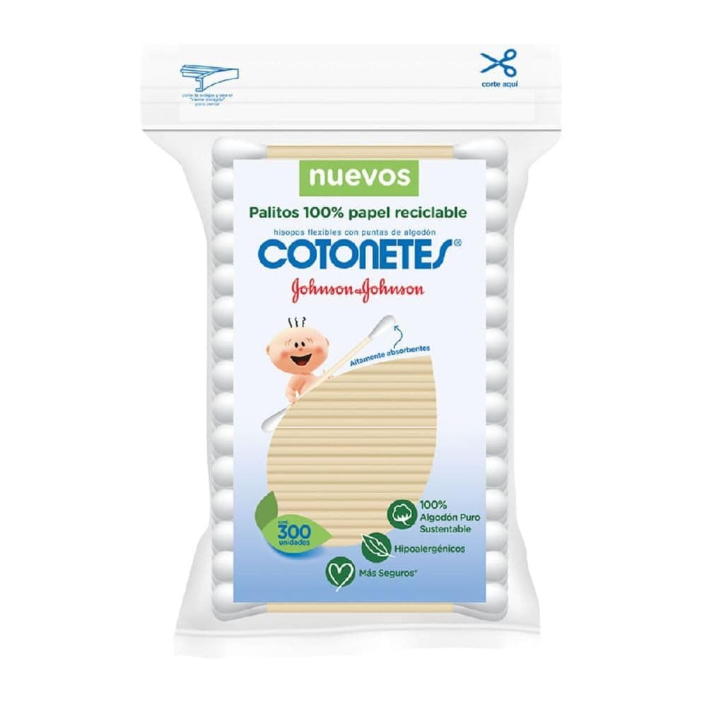 COTONETES Johnson & Johnson Hisopos 300 pzs