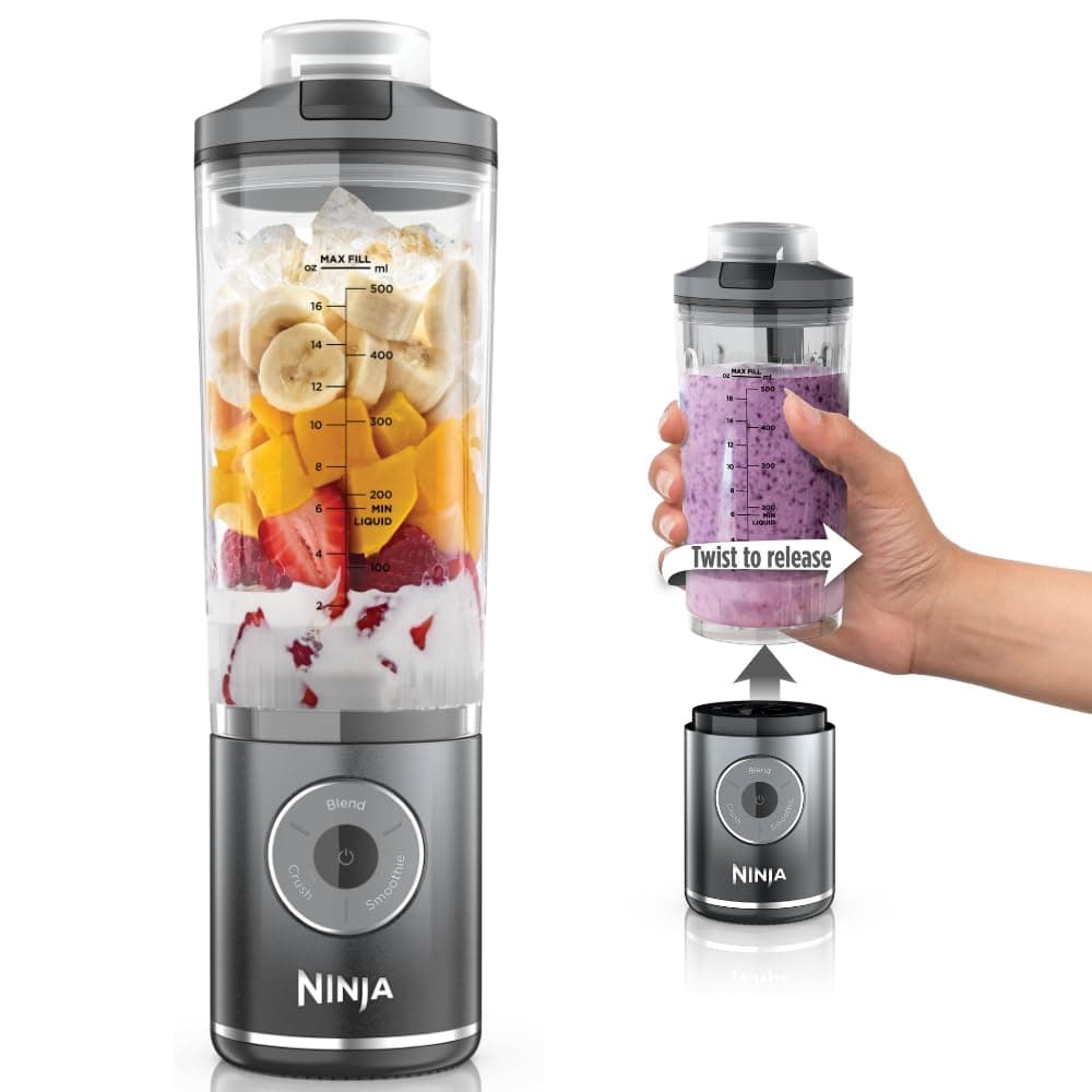 NINJA, Licuadora Portátil Blast Max, Vaso que se Separa, Ideal para Smoothies y Bebidas Congeladas