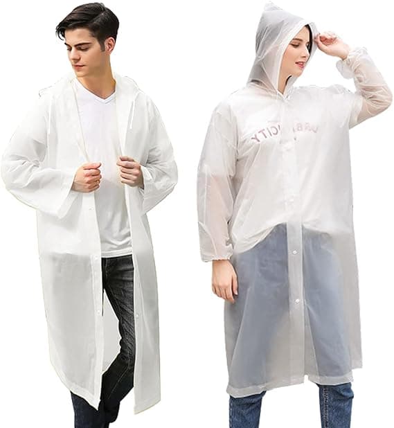 DQST 2 PACK Impermeables para Lluvia: Aptos para Hombres y Mujeres Adultos. Chaquetas y Ponchos