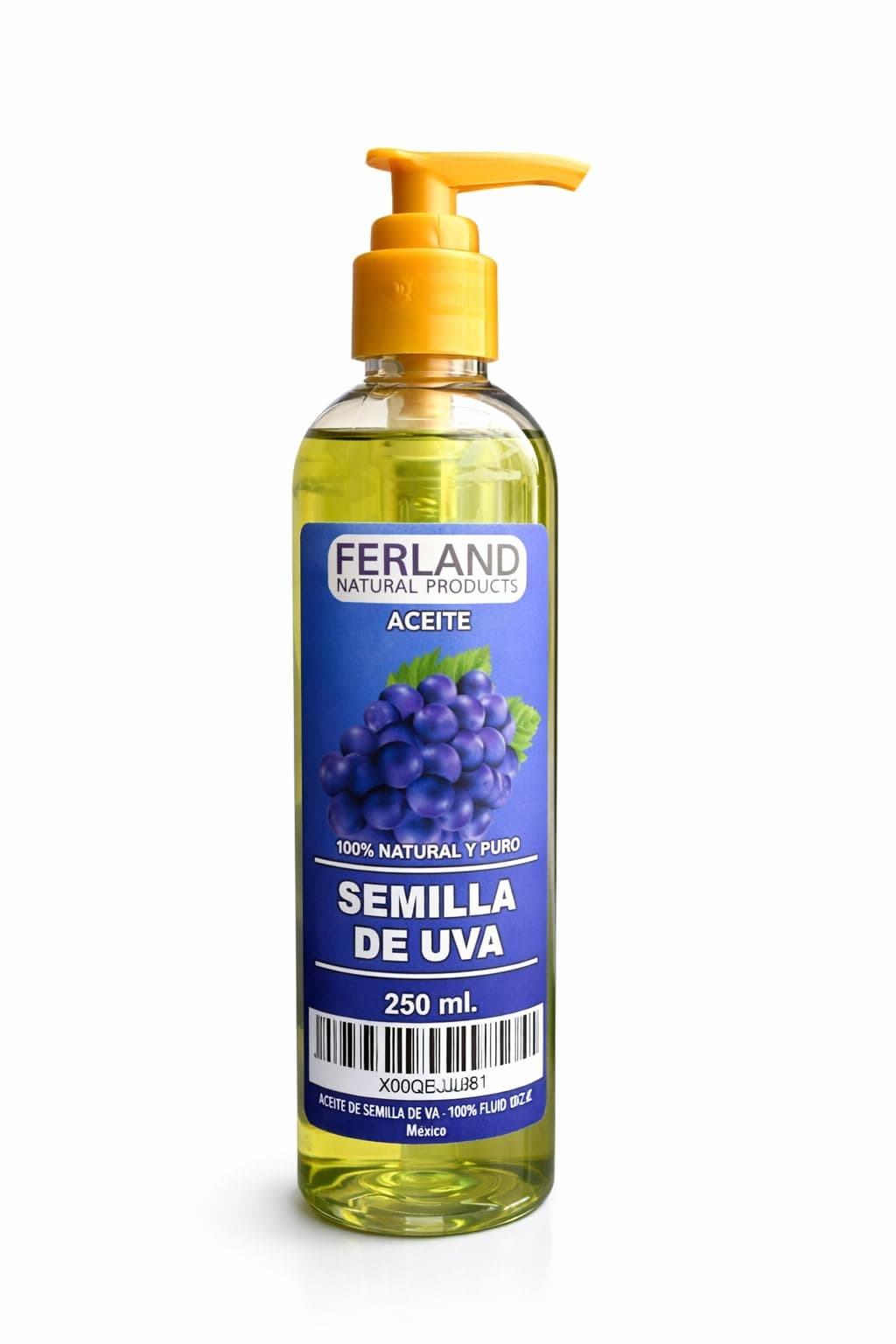 ACEITE DE SEMILLA DE UVA 100% PURO. 250 ml
