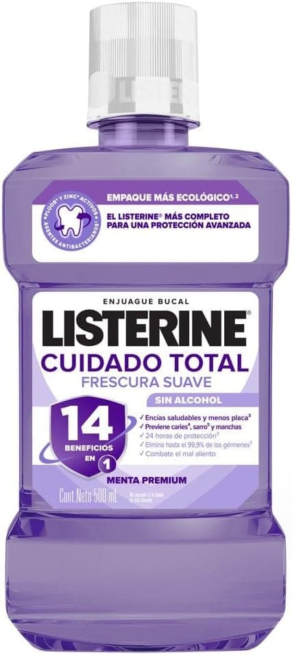Listerine Enjuague Bucal Listerine Cuidado Total Zero Alcohol 500 ml