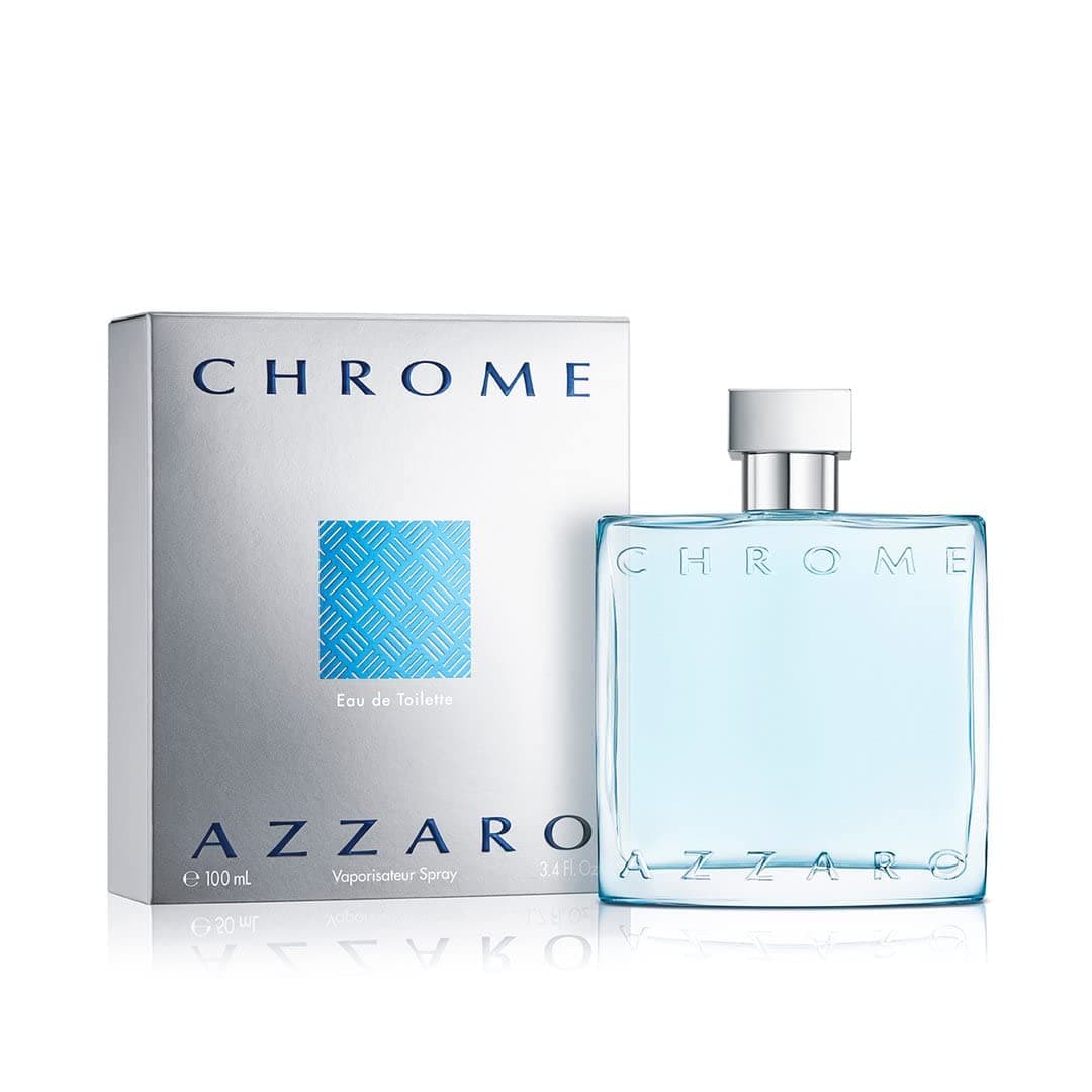 AZZARO, Chrome Eau de Toilette, Fragancia para Hombre, Alegre y Fresca, Aroma Cítrico, Acuático y
