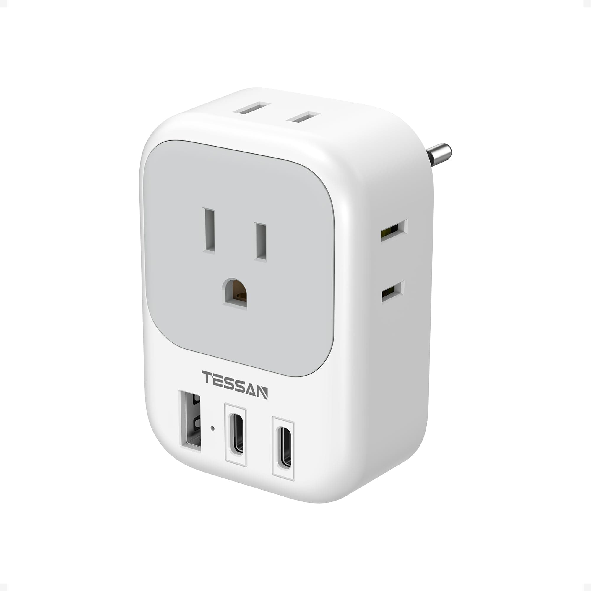 TESSAN Adaptador Europeo Viaje, Enchufe Europeo de Corriente