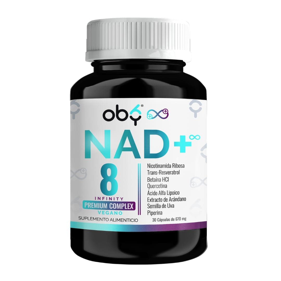 OBY NAD+ Trans Resveratrol Potenciado 8 Ingredientes Nicotinamide Ribosa