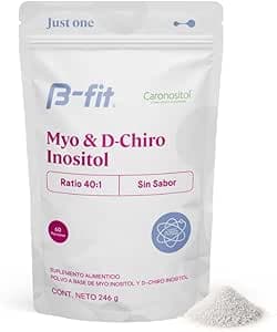 B-FIT B Just Inositol - Myo Inositol y D-Chiro Inositol Fórmula 40:1 - Suministro para 2 Meses 60
