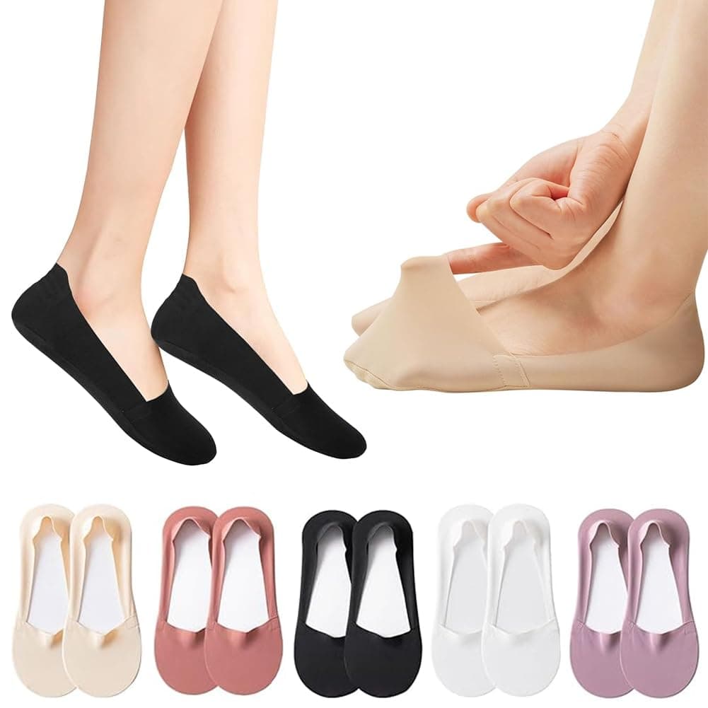 BOOSEN 10 pares Calcetines Invisibles para Mujer