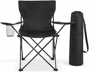 XEEXOS Silla Plegable De Playa Alberca Camping Pesca 1 Pz Negro (Negro)