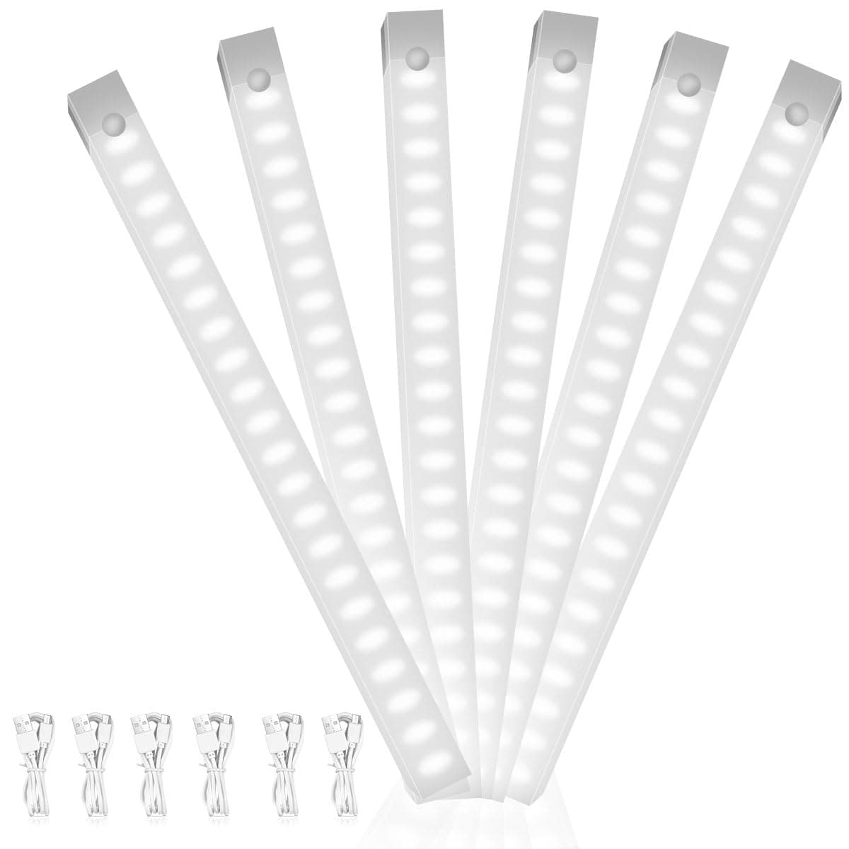 Luz LED con Sensor de Movimiento 6Pzs Lámpara Debajo de Armario Automático