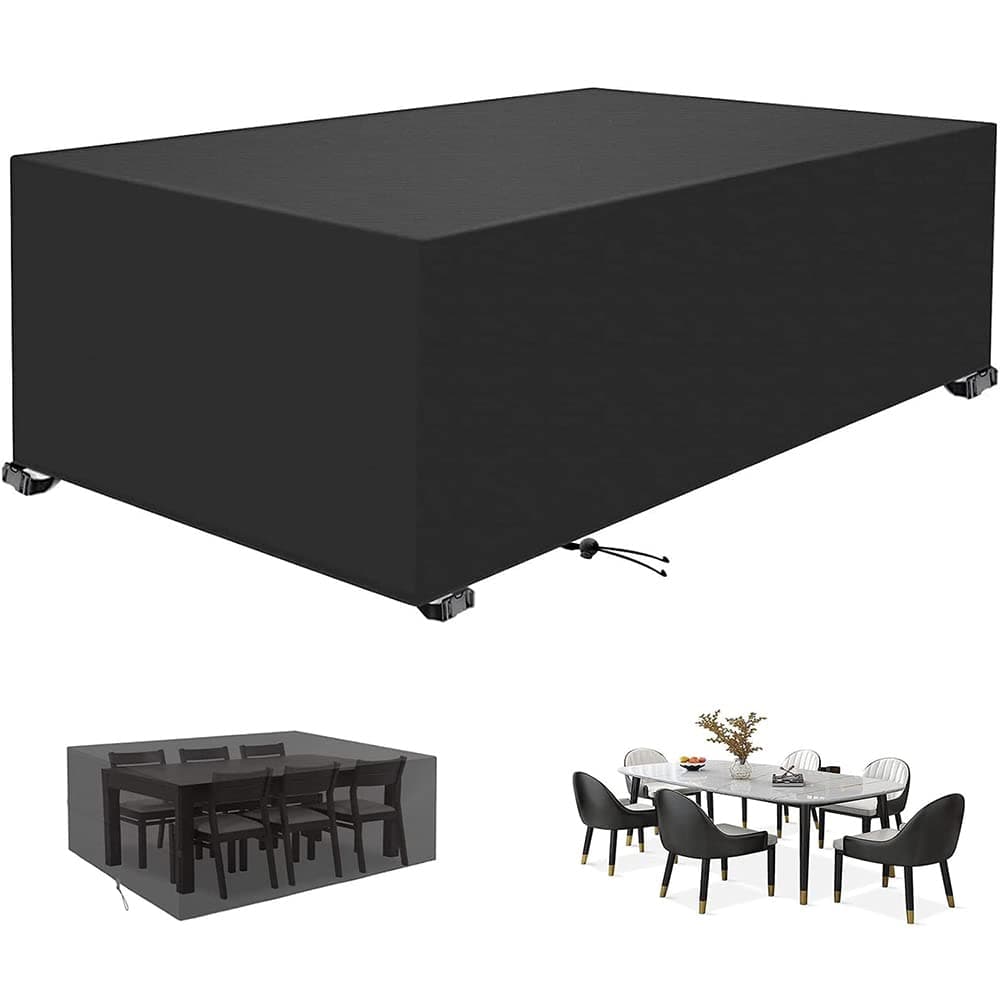 AdooAdii Funda Mesa Jardín Rectangular Impermeable Oxford 315x160x74cm