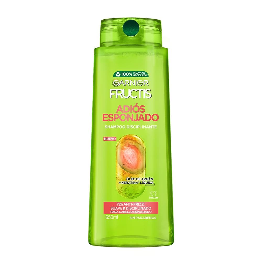 Garnier Fructis Adiós Esponjado Shampoo Disciplinante Antifrizz 650 ml