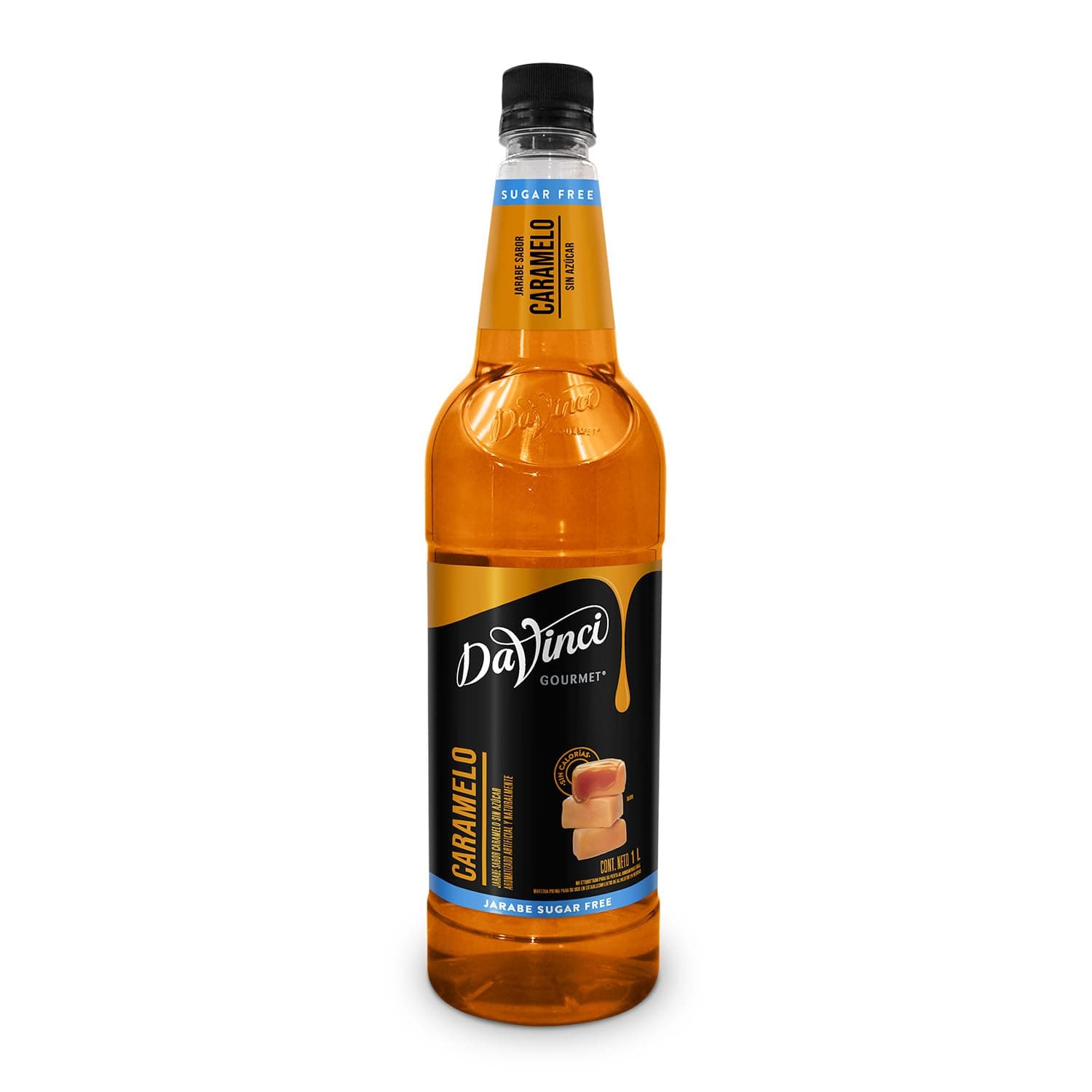 DaVinci Gourmet Jarabe Sabor Caramelo Sin Azúcar 1 L para Café y Bebidas