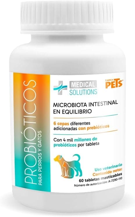 Fancy Pets MS Probióticos para Perros y Gatos con 60 Tabletas
