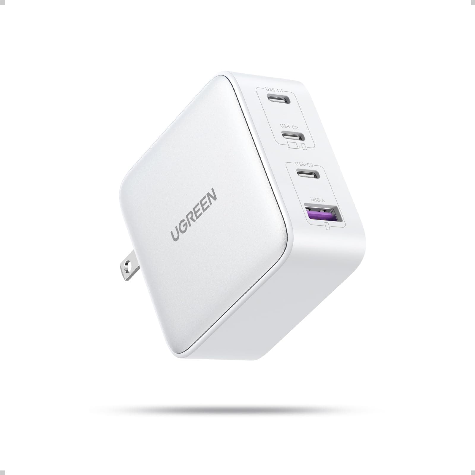 UGREEN Nexode 100W Cargador USB Tipo C GAN con 4 Puertos, Blanco