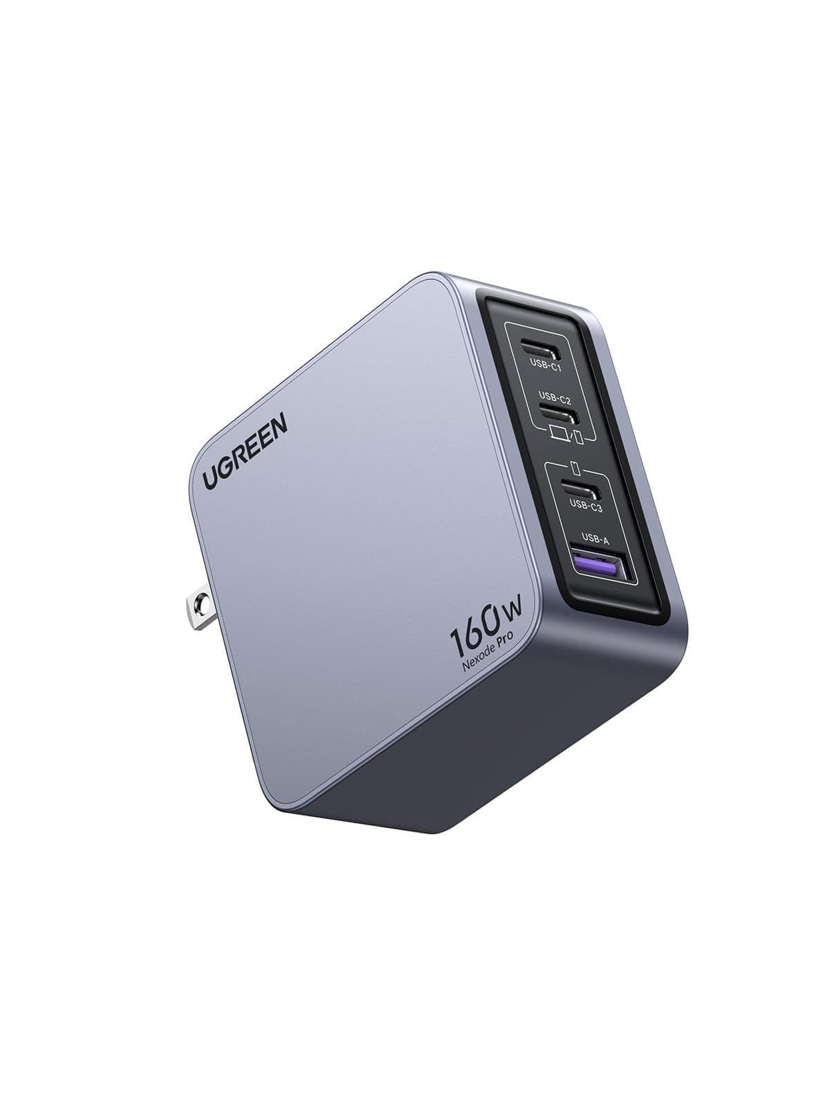 UGREEN Nexode Pro 160W Cargador Tipo C, PPS GAN de Pared 4 Puertos