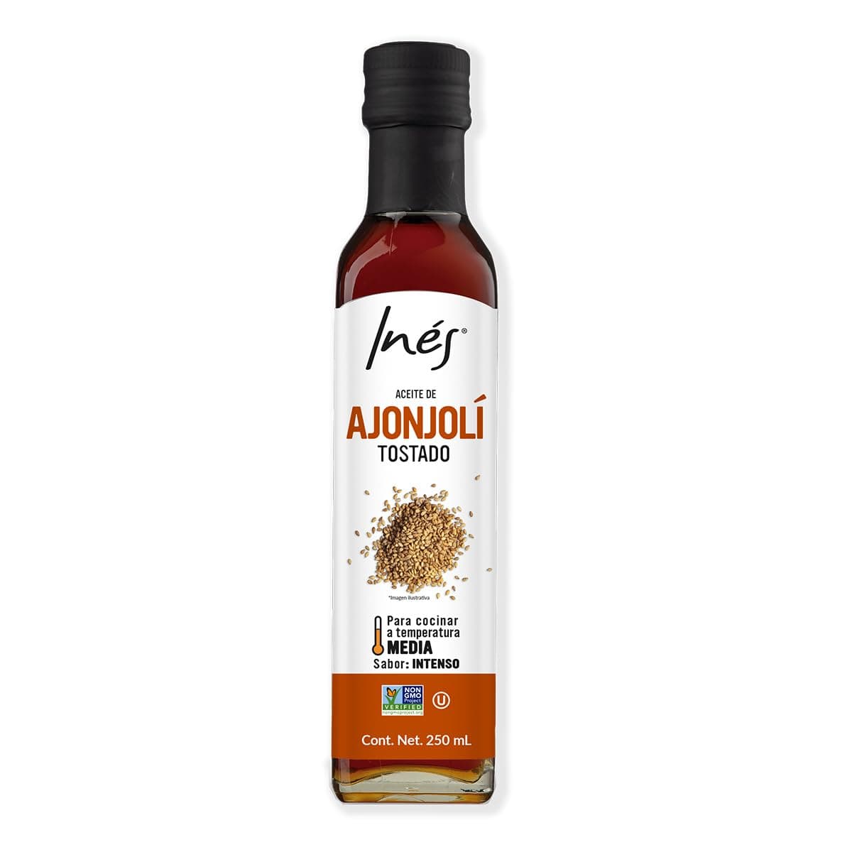 Inés aceite de ajonjolí tostado, 250 ml