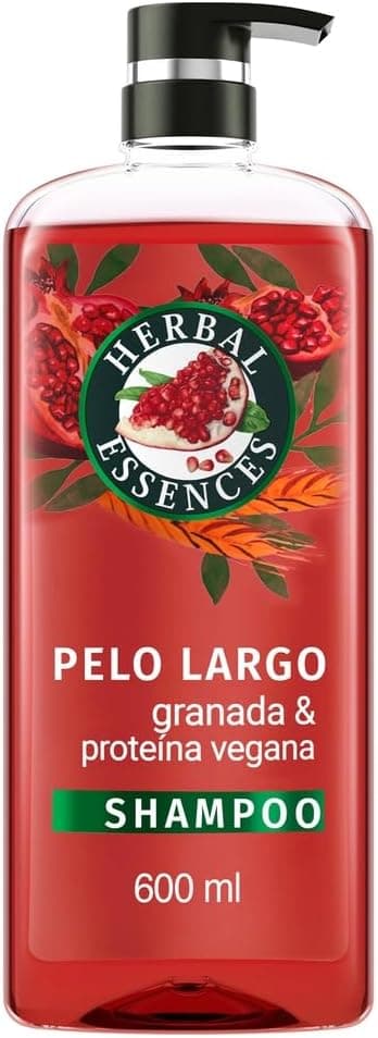 Herbal Essences Shampoo Pelo Largo Granada Y Proteína Vegana 600 ml