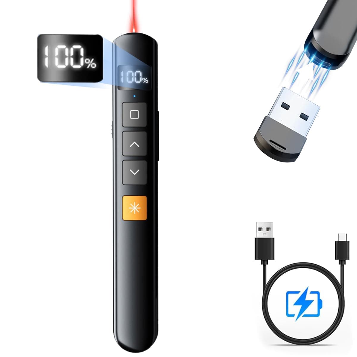 Presentador Inalámbrico para Diapositivas, PowerPoint Control Remoto
