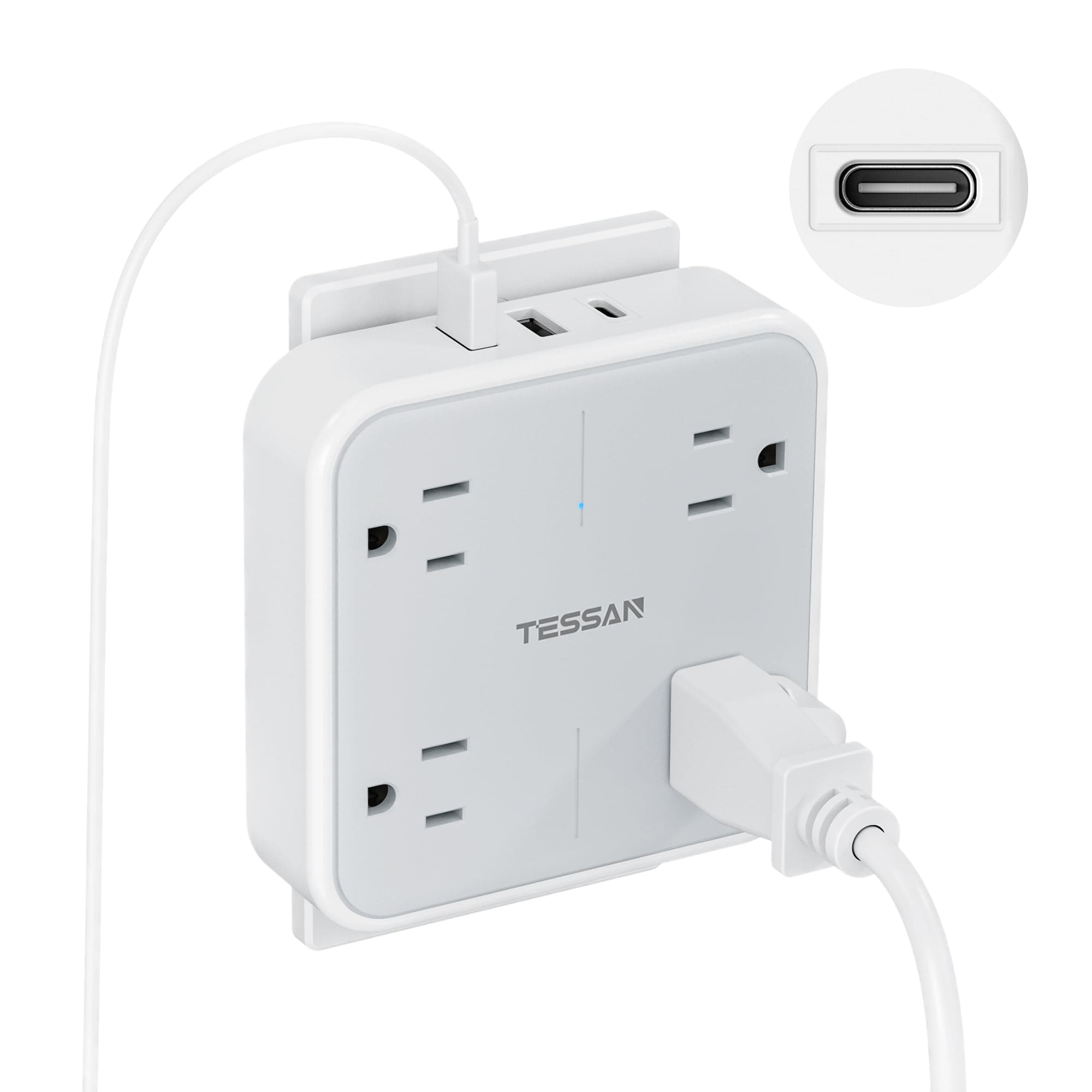 TESSAN Regleta Multicontacto Pared