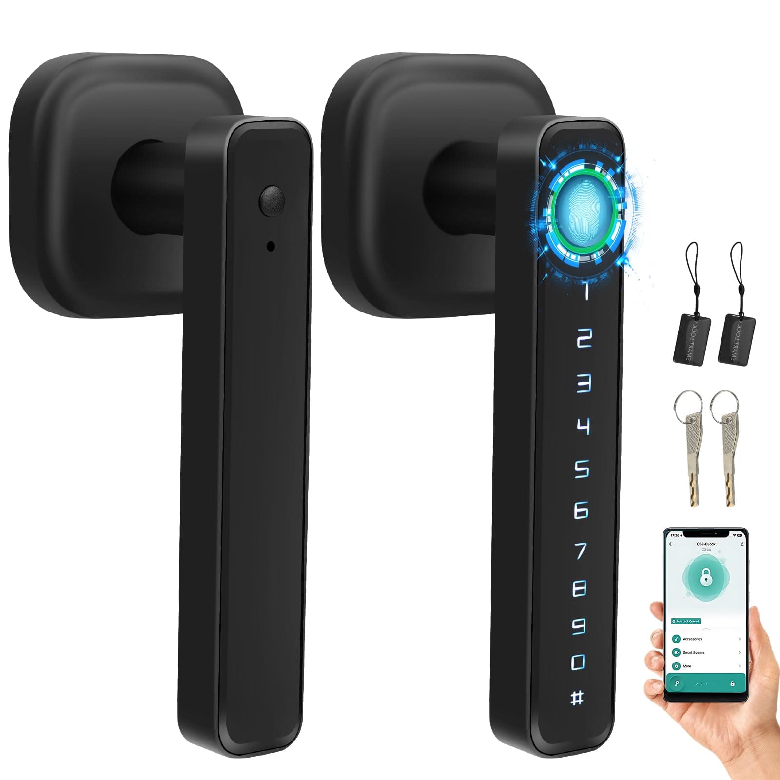 LOKOOY Cerradura Inteligente, Cerradura Electrónica 5 en 1(TUYA App)