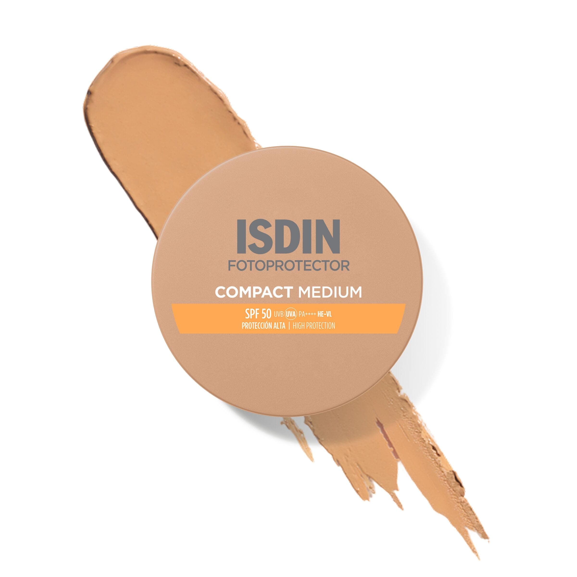 ISDIN Fotoprotector Compact Medium SPF50 10G Protector solar en maquillaje compacto que unifica el