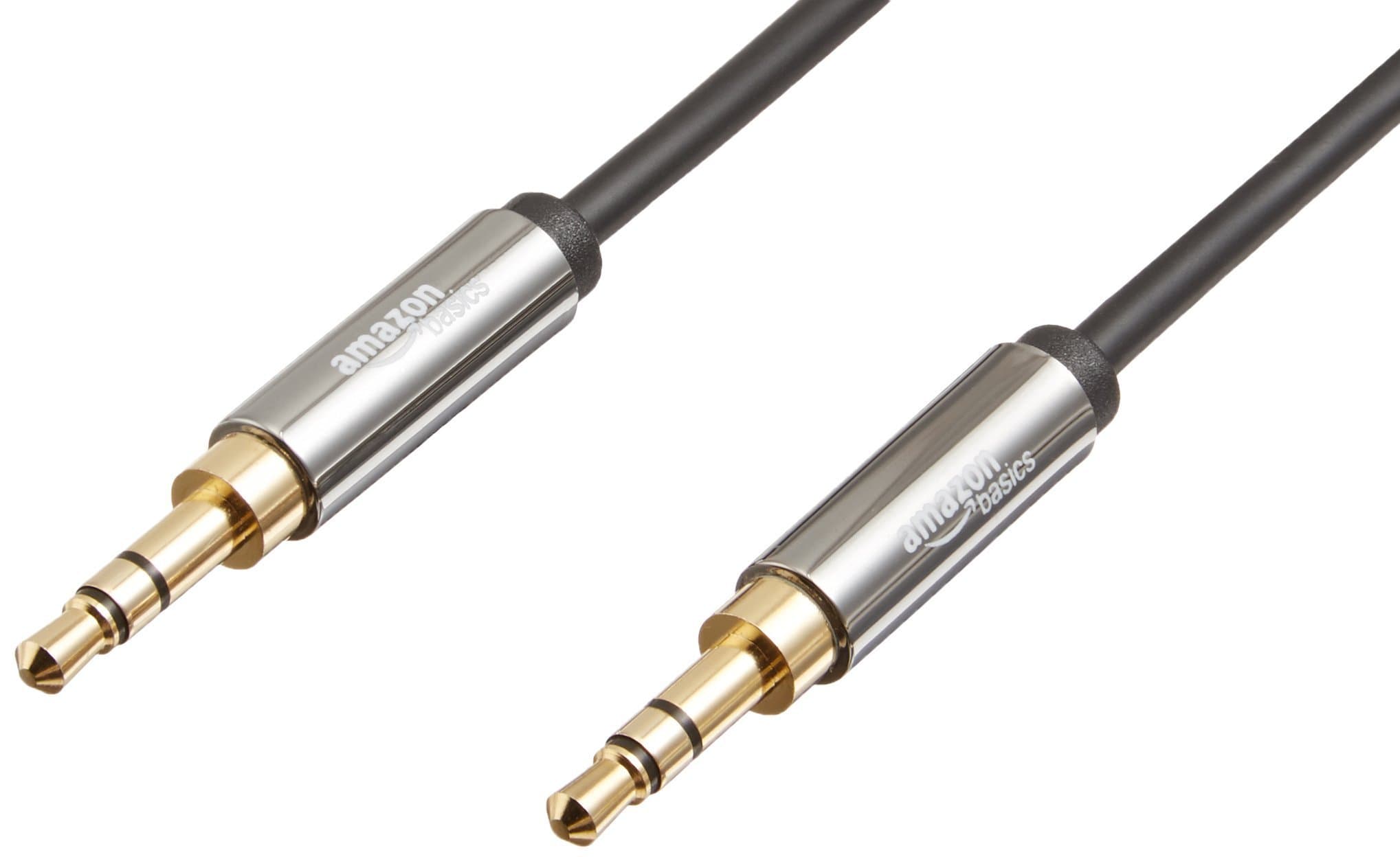 Amazon Basics - Cable auxiliar de audio estéreo macho a macho de 3
