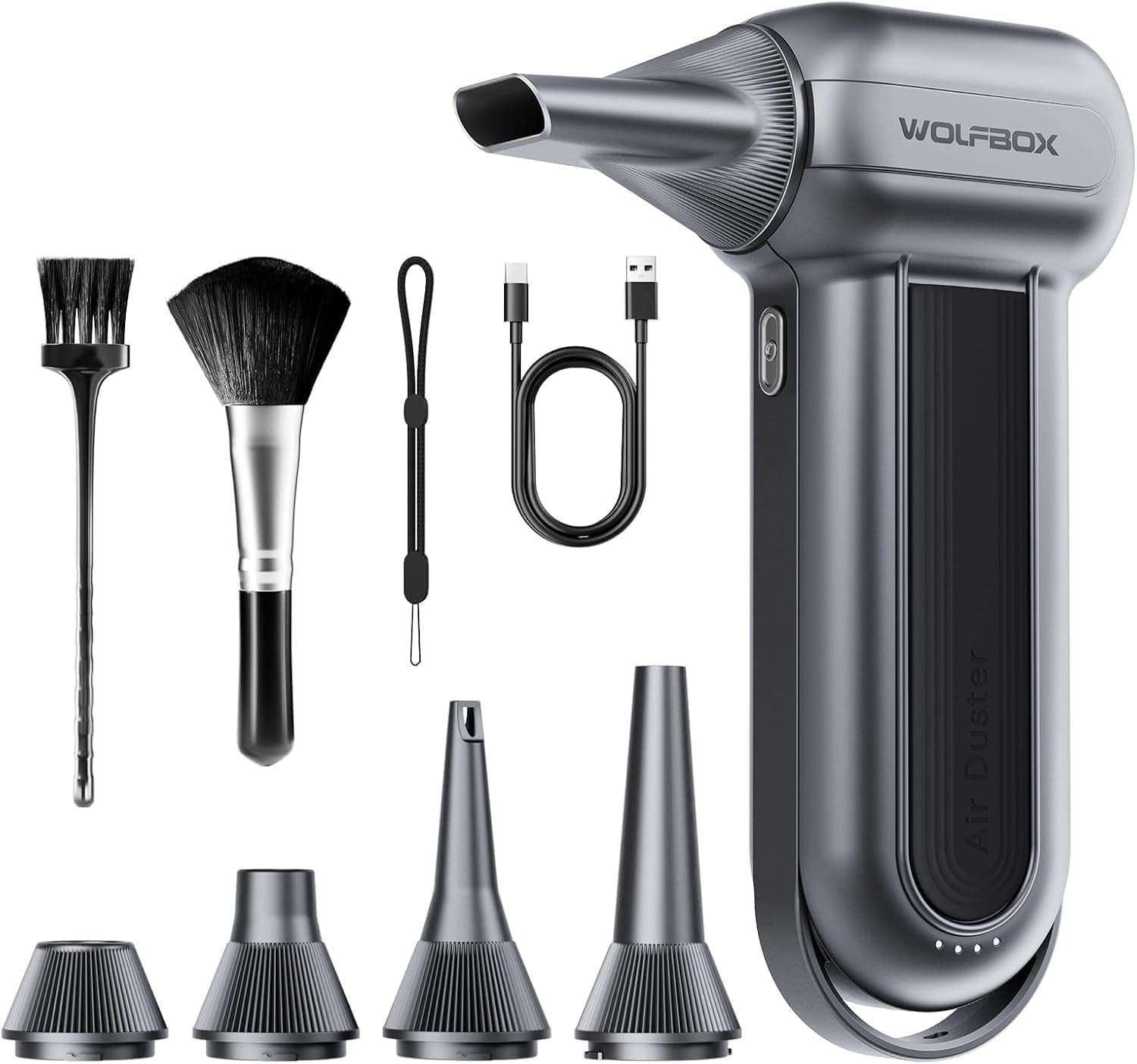 WOLFBOX Sopladora de Aire Inalámbrica MF100, Aire ultra potente 150000 RPM