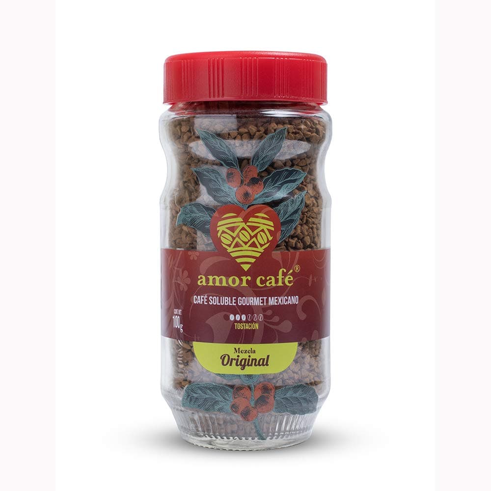 Amor Café Soluble Gourmet Mezcla Original 200 g – Café Instantáneo Premium