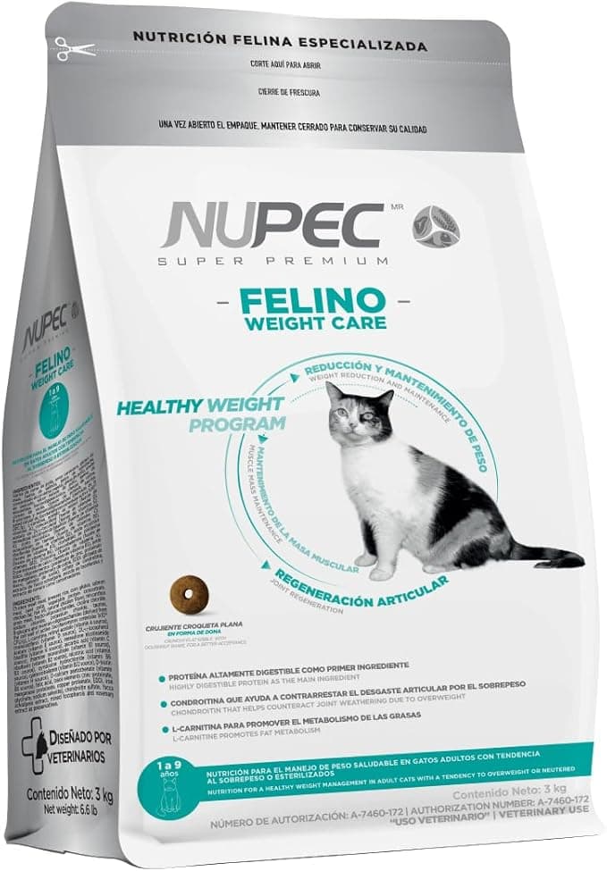 Nupec Comida para Gatos Felino Weight Care 3 kg - Paquete de 1