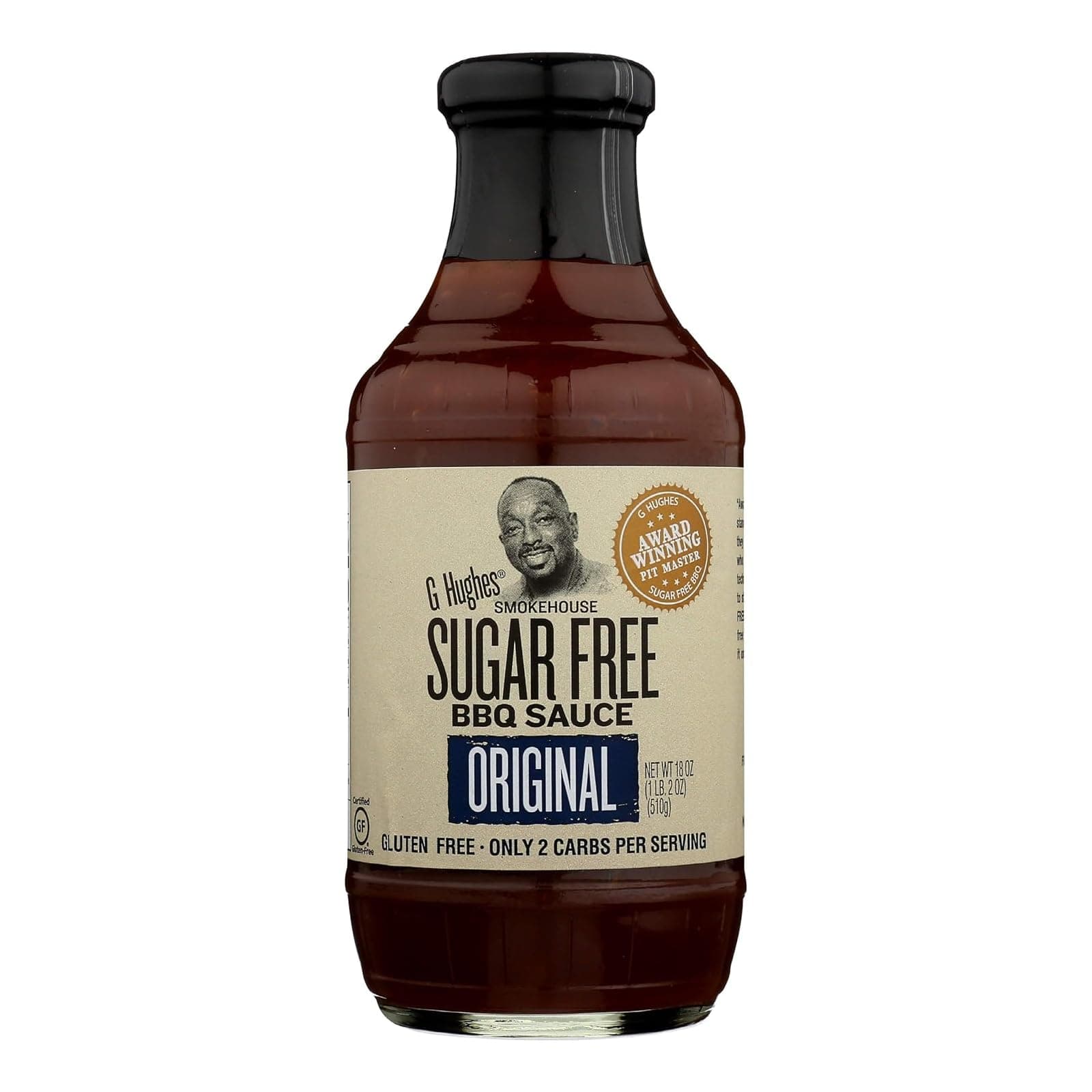 G Hughes Salsa Barbacoa Original Sin Azúcar - 510 G, 18 Oz