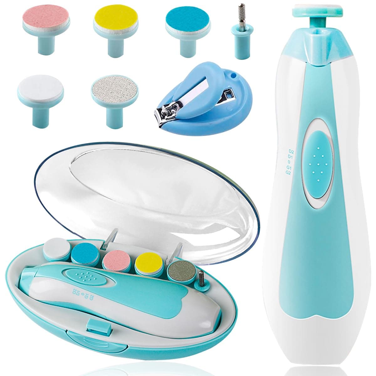 Lima de Uñas Bebe,Cuidado de Uñas del Bebé Kit,Pulidor de Uñas para Bebés Cortaúñas Versátiles