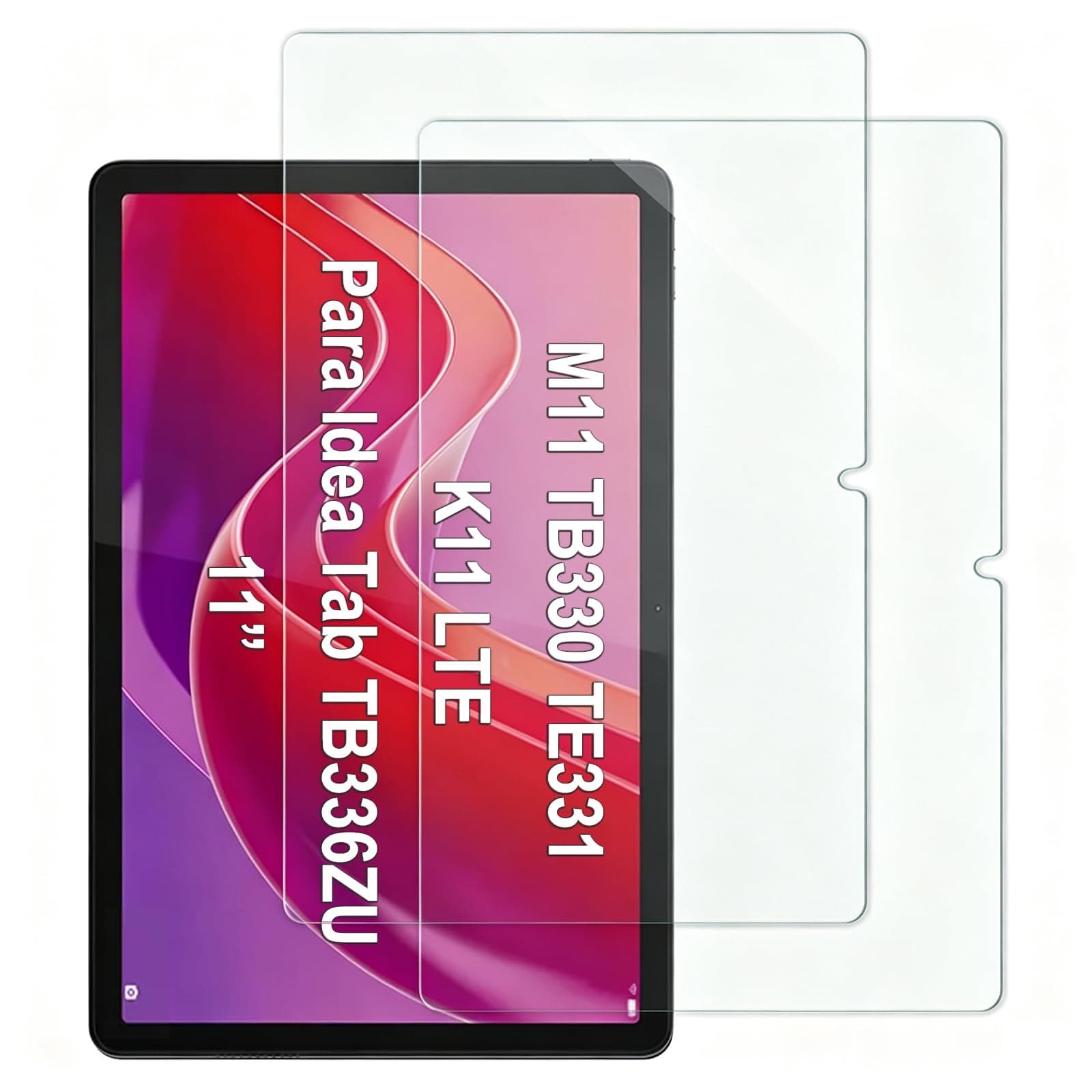 USTIYA 2x Mica para Lenovo Idea Tab 2025 TB336ZU TB336FU K11 LTE M11 GHM
