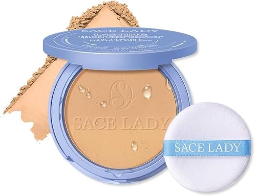SACE LADY Polvo Compacto Waterproof Base de Maquillaje Mate, Control de Brillos y Grasa, Resistente al Agua, Larga Duración,10 g Beige Puro (03)