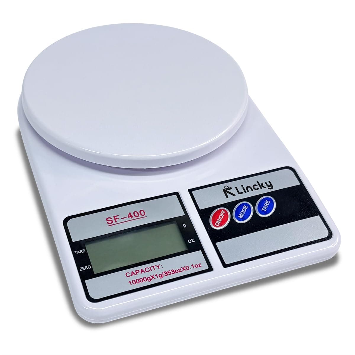 Lincky Gramera Electrónica para Cocina, Báscula Precisa 1 g–10 kg Ideal para Repostería