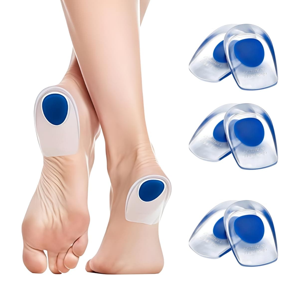3 Pares Taloneras de Gel - Almohadilla Silicona Vmingo