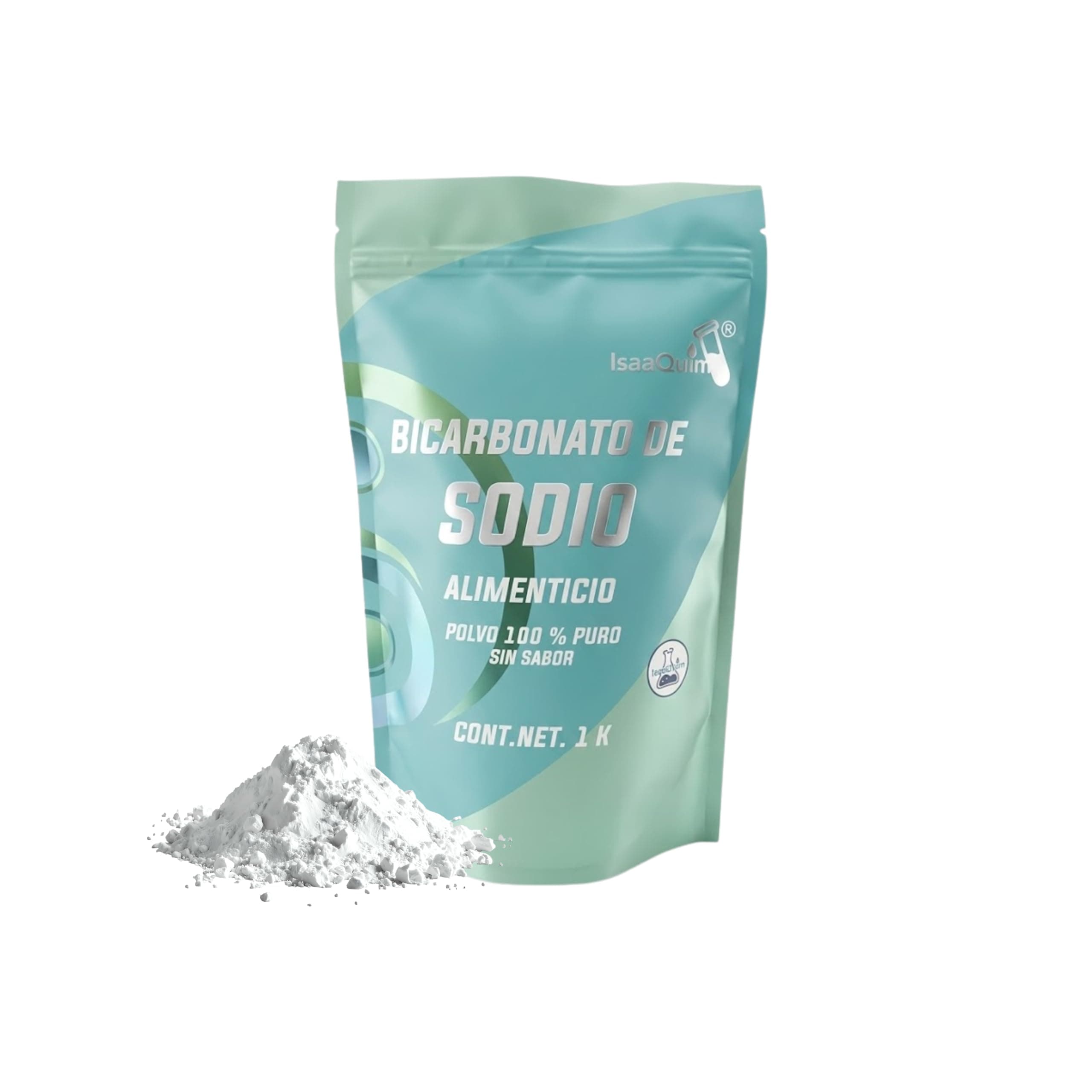 ISAAQUIM Bicarbonato de Sodio Alimenticio 1 kg – Grado Alimentario para Cocina, Limpieza y Más Usos