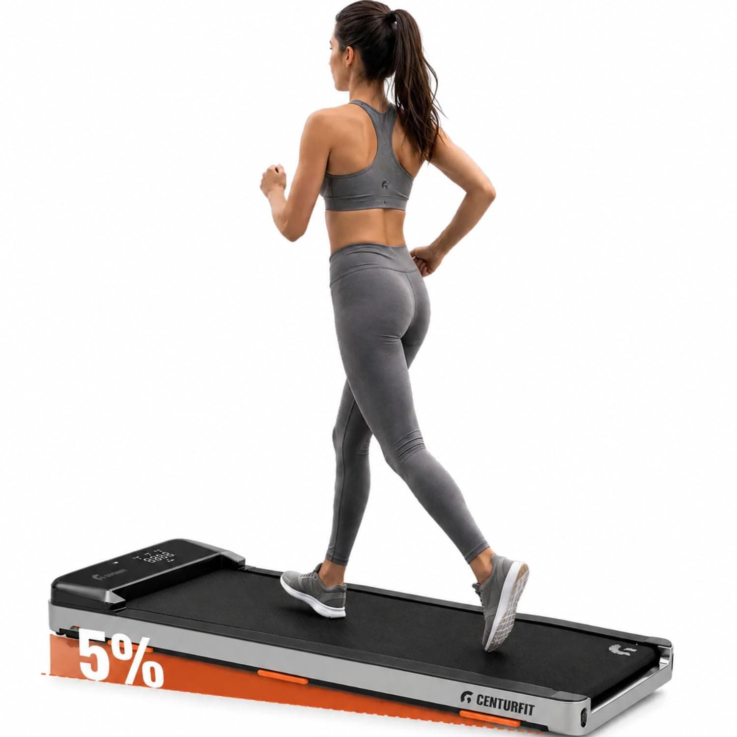 CENTURFIT Walking Pad App Velocidad 1-10 Km/H 3 Niveles de Inclinacion Caminadora Electrica Ultra