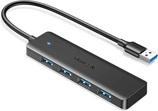 UGREEN Hub USB 3.0, 4 en 1 Adaptador de USB A 4 Puertos 5Gbps Compatible