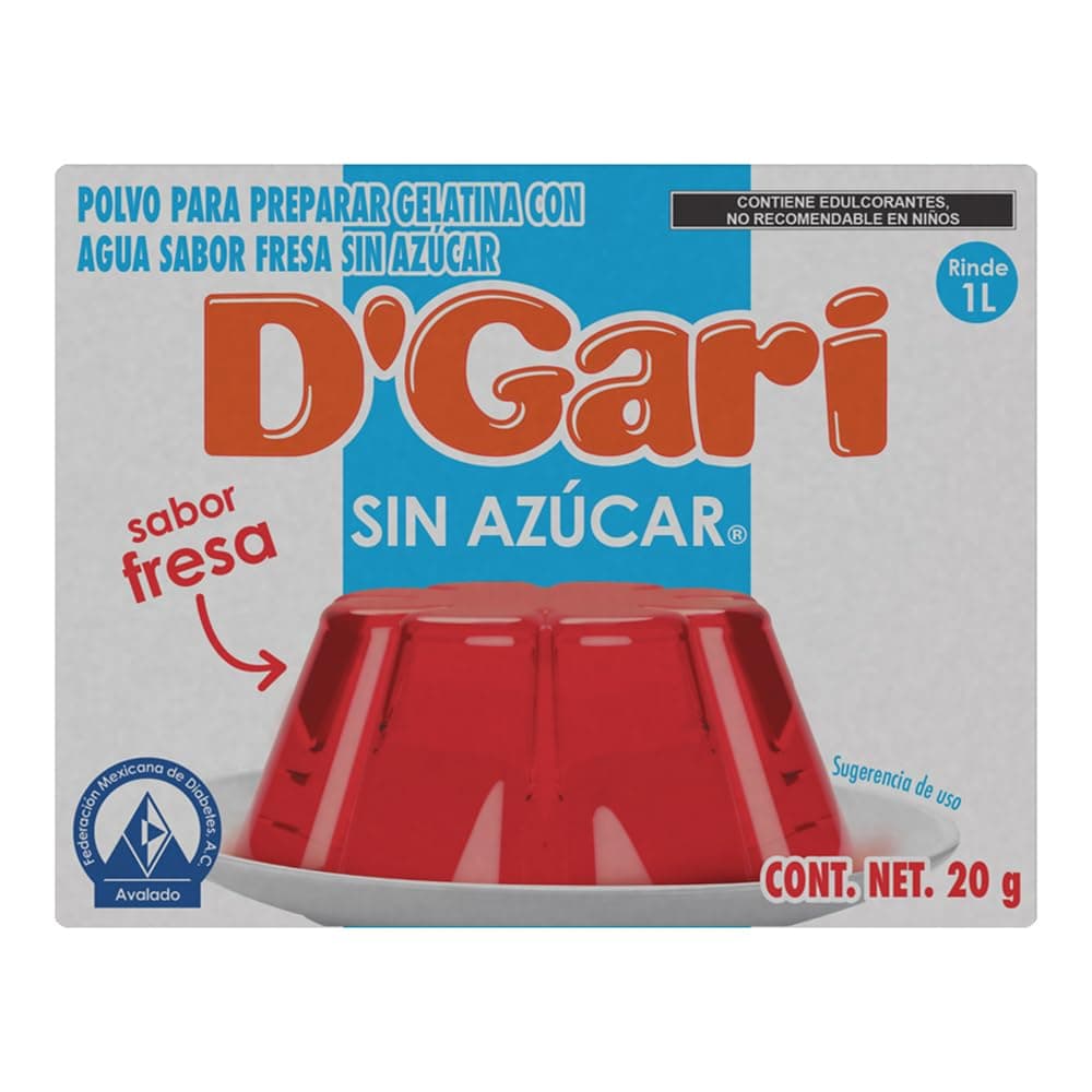 D'Gari Gelatina light sabor fresa 20 g