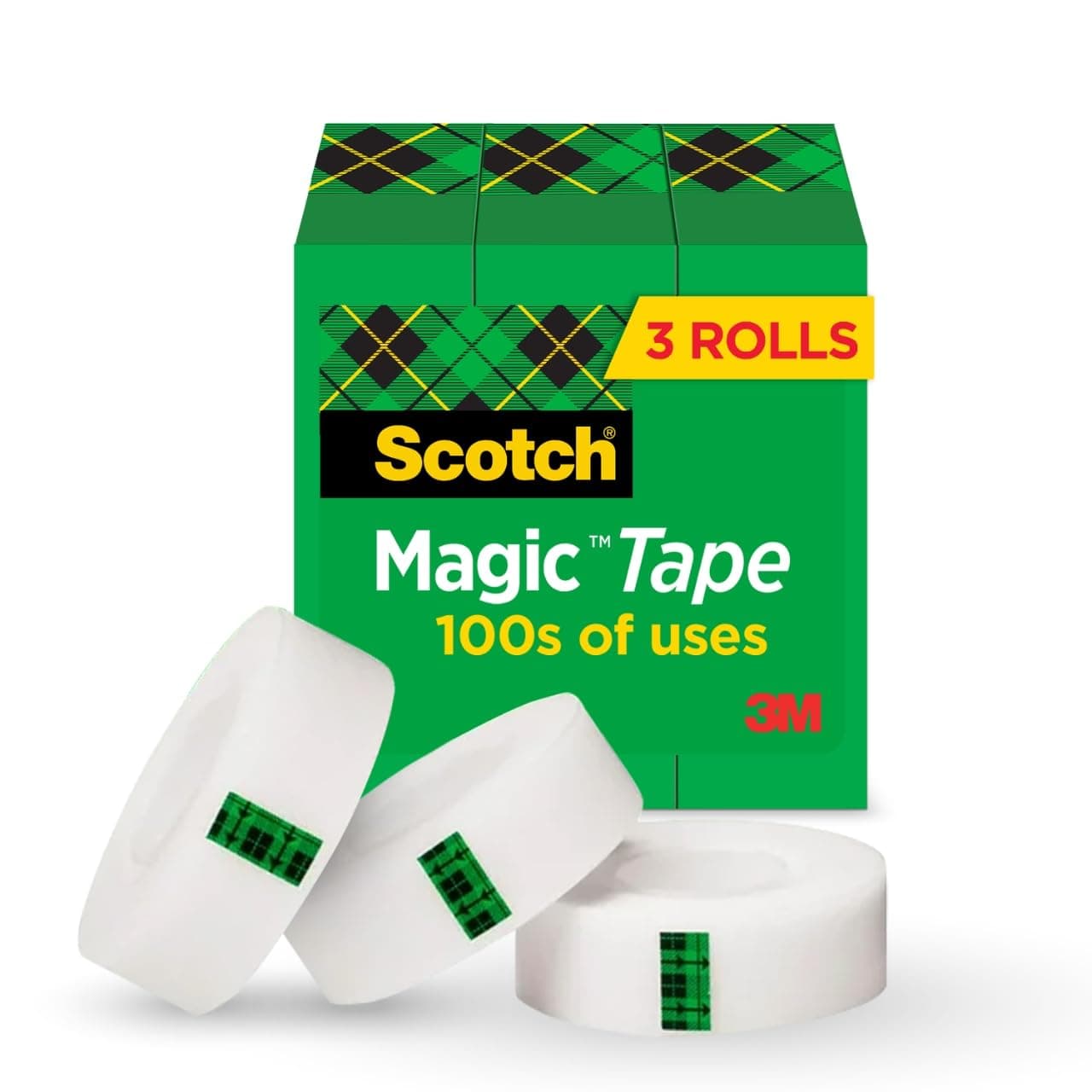 SCOTCH 3M Cinta Adhesiva Mágica Invisible 3 rollos de 19mm x 32.9m