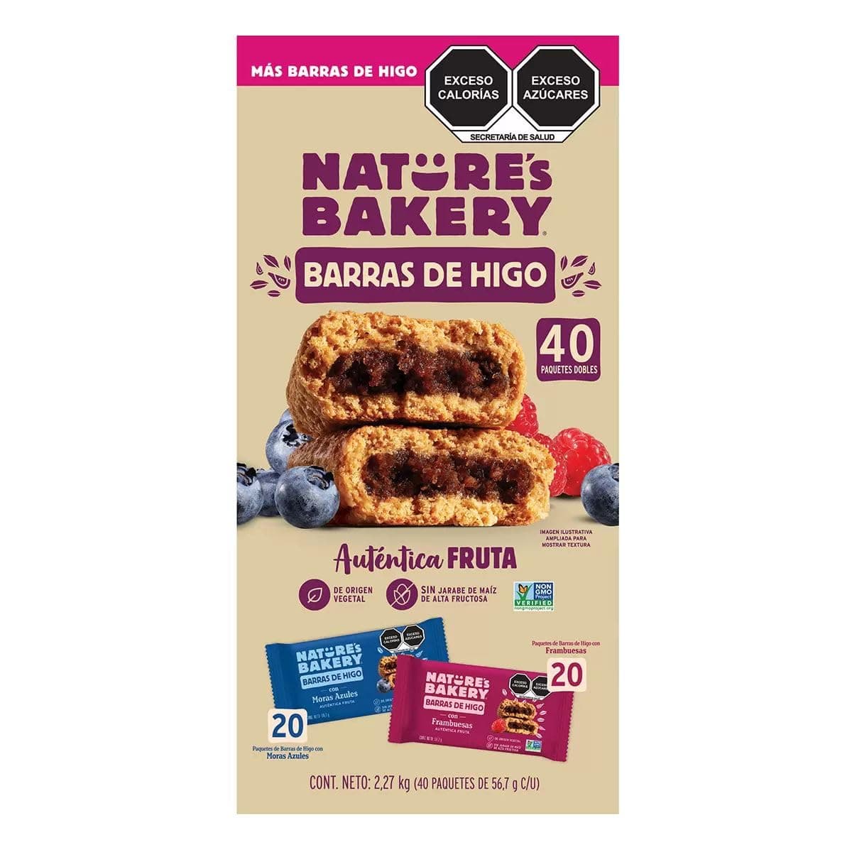 Nature's Bakery Barras De Higo 40 Pz De 56g 2.27kg
