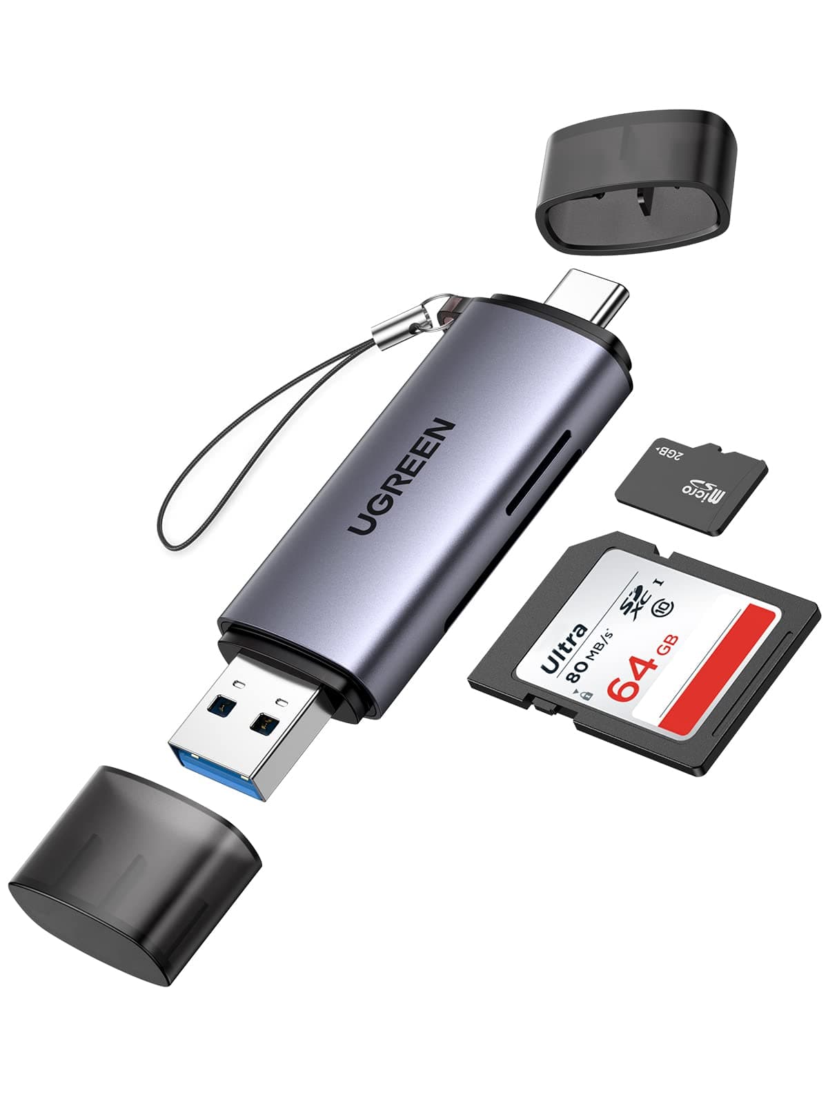 UGREEN Lector USB-A y USB-C para SD/TF