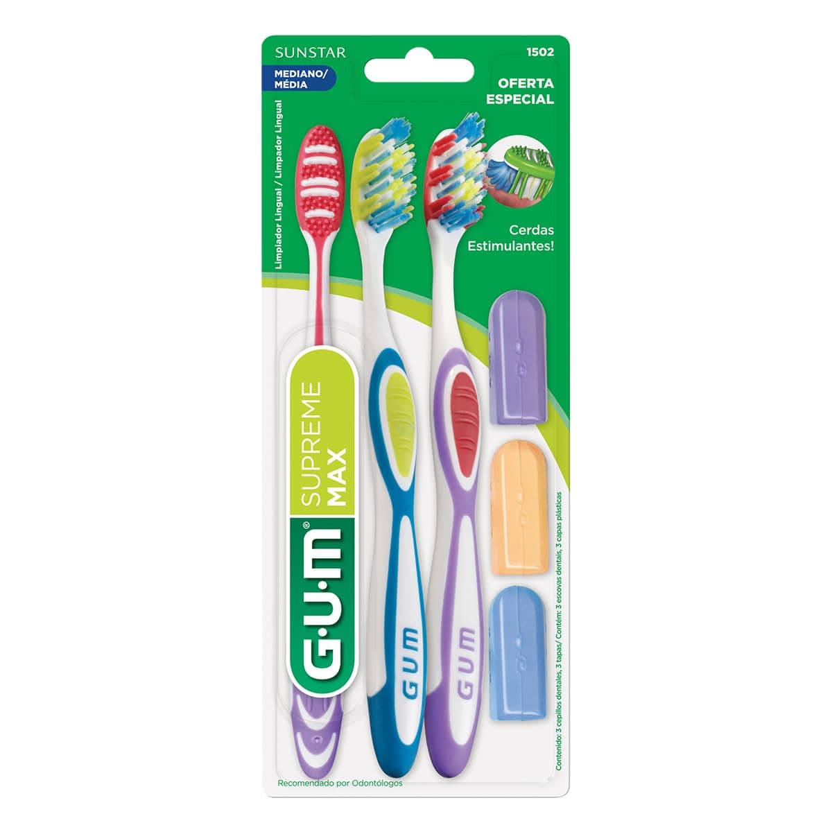 GUM - Cepillo Dental Supreme Max Mediano