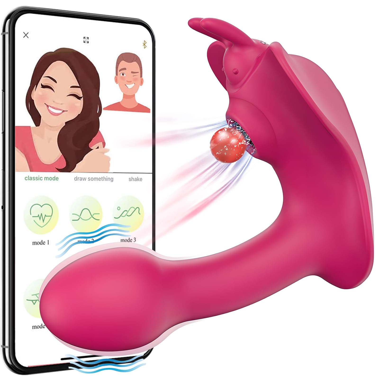Vibrador Para Mujer,APP Control Remoto,9 Succión y 9 Vibración Modos,Vibrado Femenino,Punto G y
